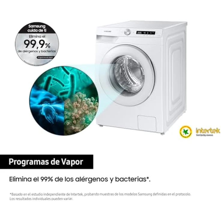 Samsung Waschmaschine AI Control mit Öko-Waschanlage WW12T504DTW/S3, freistehend, 12 kg, 1400 U/min, Klasse A, WiFi, Dampf, Frontlader, 60 x 85 x 65 cm, weiß – Bild 4
