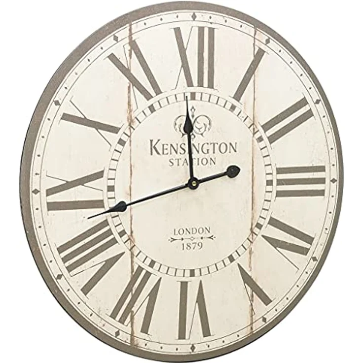 vidaXL Vintage Wanduhr London Retro-Stil Mehrfarbig 60 cm - Robuster Rahmen aus MDF, gut ablesbares Zifferblatt, nostalgischer Look – Bild 3