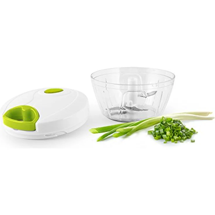 H & H Hand Chopper Zerkleinerer manuell A Saite für Obst und Gemüse, weiß/grün lime – Bild 9