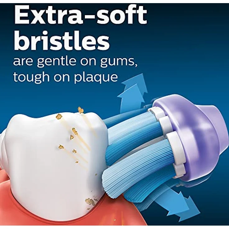 Philips Sonicare Premium Gum Care Ersatzbürsten HX9054/95, Schwarz, 4 Stück - Flexibles Design für sanfte Reinigung und gesünderes Zahnfleisch – Bild 4