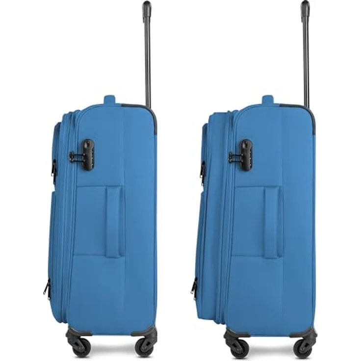 SMARTBOX Weichgepäck Check-in Koffer Edition 04 - Mittelgroßer Trolley 41 x 27 x 67 cm | 4 Rollen & Zahlenschloss | erweiterbar mit Dehnfalte | Leichtes 3,1 kg – Bild 2