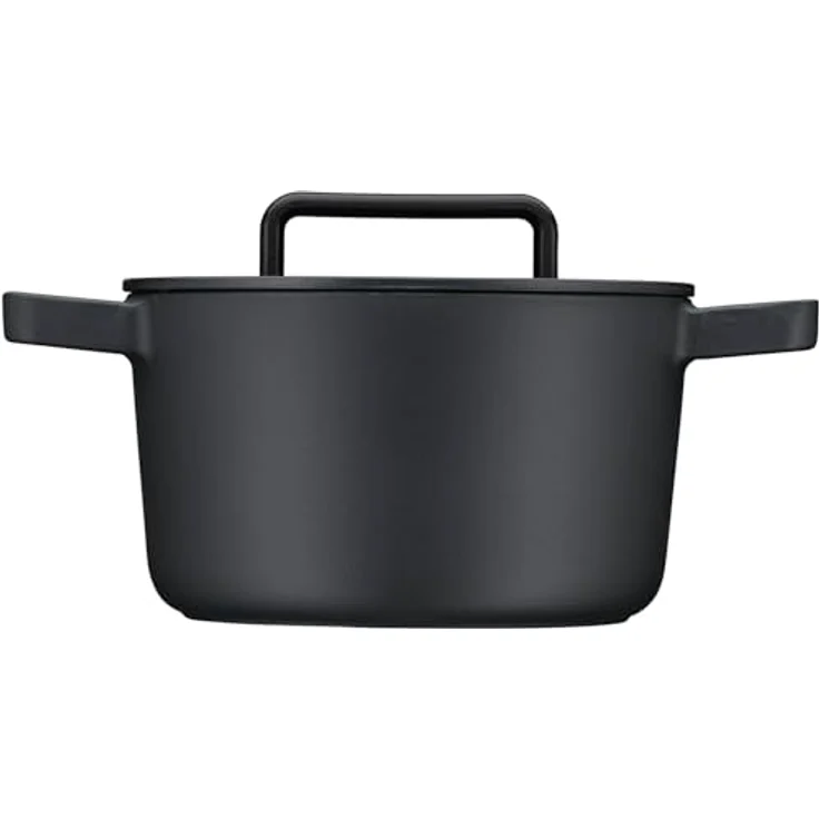 WMF Bräter Flavour, Ø 22 cm, Gusseisen, 4,3 Liter, schwarz, mit Deckel und Kondensationsnoppen – Bild 3