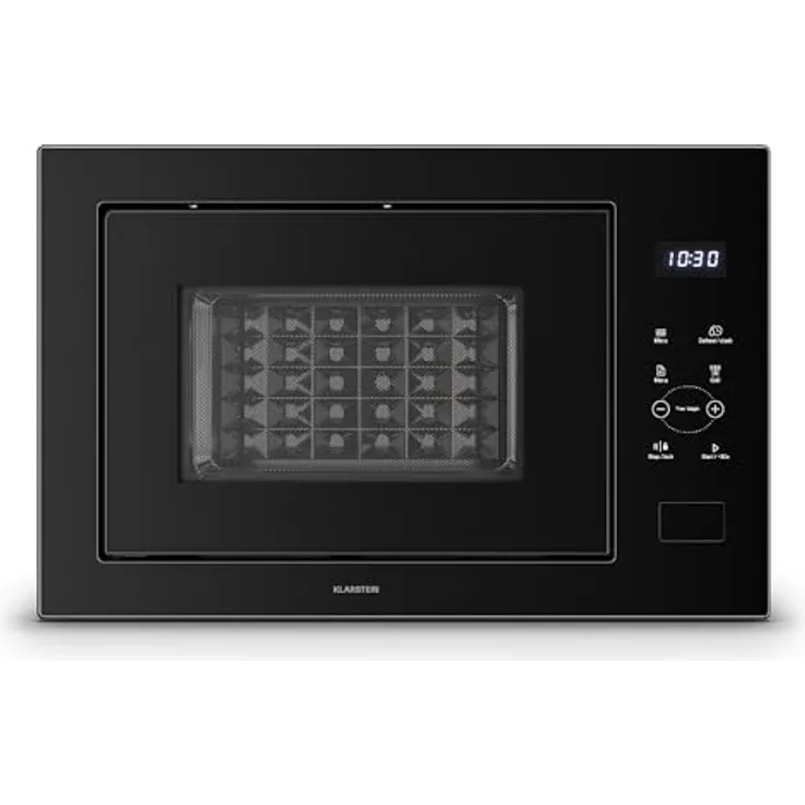 Klarstein Einbau Mikrowelle mit Grill, 25 l, 1200 W, LED Touch, Schwarz