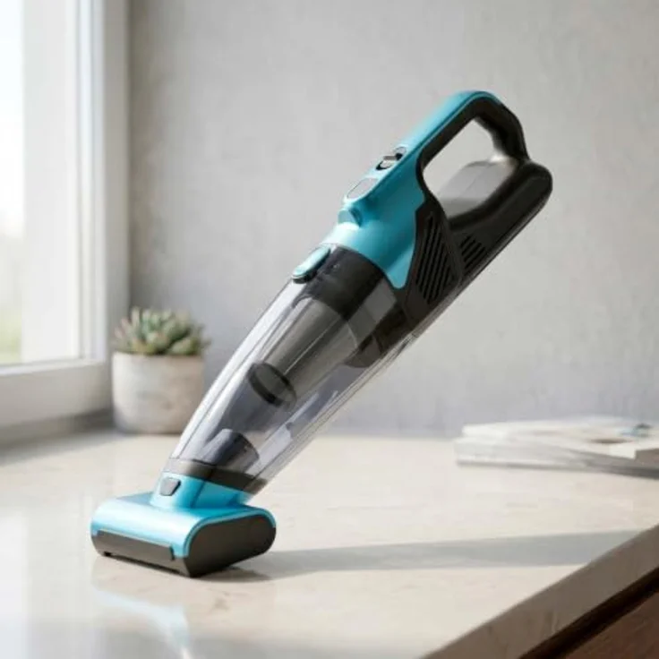 Eurotops Akku-Sauger mit motorbetriebener Bürste, Handstaubsauger mit hoher Saugkraft und kabellosem Design – Bild 3