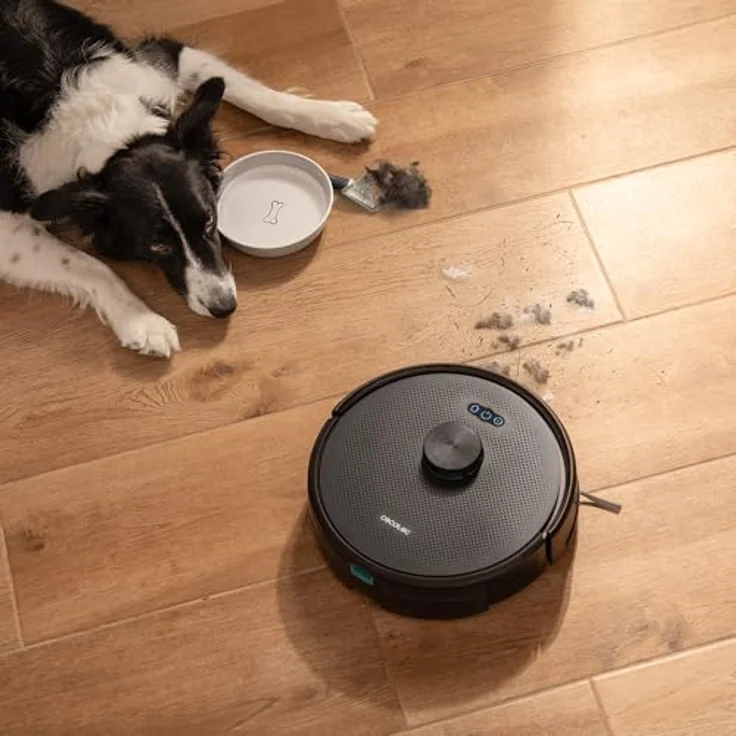 Cecotec Conga Y70, Beutelloser Staubsauger-Roboter mit LiDAR-Navigation, 3 l Staubbehälter, Schwarz, integrierte Wischfunktion – Bild 5