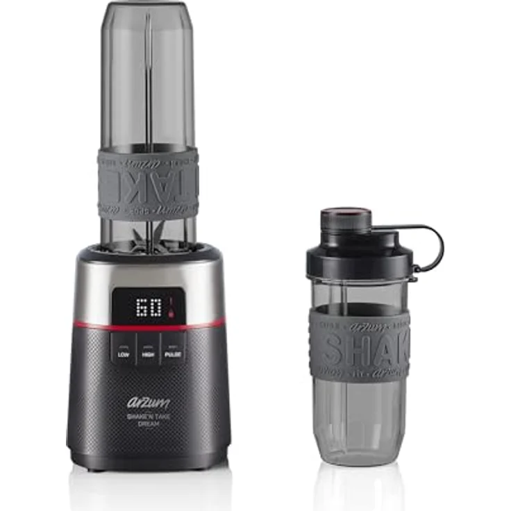 Arzum AR1148 Shake'N Take Personal Blender 500W Leistung, 2 Behälter (570 ml und 400 ml), Trinkdeckel – Bild 2