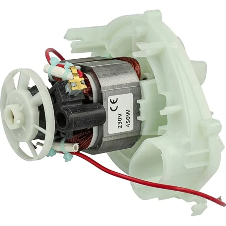 vhbw Ersatz Motor kompatibel mit Vorwerk VK 119, 118, 121, 120, 122 Staubsauger - Inkl. Anschlusskabel, Leistungsstarker & langlebiger Motor, 450W, grau – Bild 2