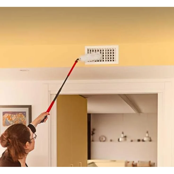 VILEDA FLEX & CATCH, Ausziehbarer Staubwedel mit 93 cm Griff, 360° Reinigung, 1 Mikrofaser-Ersatzaufsatz – Bild 3