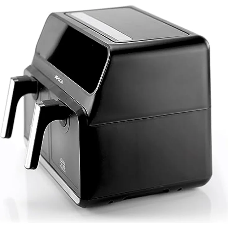 Jocca Doppelte ölfreie Fritteuse 4L + 4L, Heißluftfritteuse in Schwarz mit LED-Display, 1700 W – Bild 5