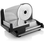 Hyundai Allesschneider I HYUFS801 I Brotschneidemaschine mit 150W I Ganzmetall-Ausführung I elektrisch I 0-15mm Schnittstärke I abnehmbare Edelstahlklinge I rutschfeste Füße