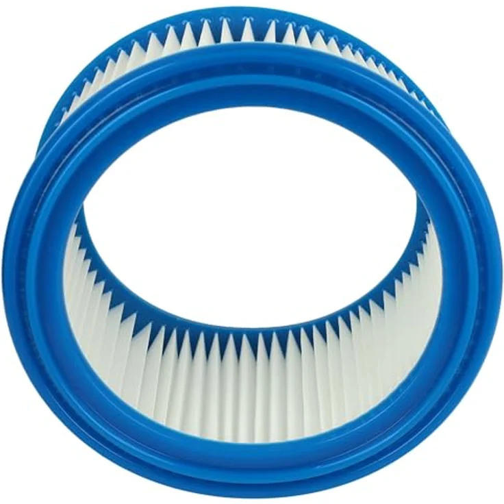 VHBW 4x Faltenfilter Ersatz für Bosch 2607432024, Patronenfilter für Staubsauger, Blau Weiß, 18,6 cm Durchmesser – Bild 9