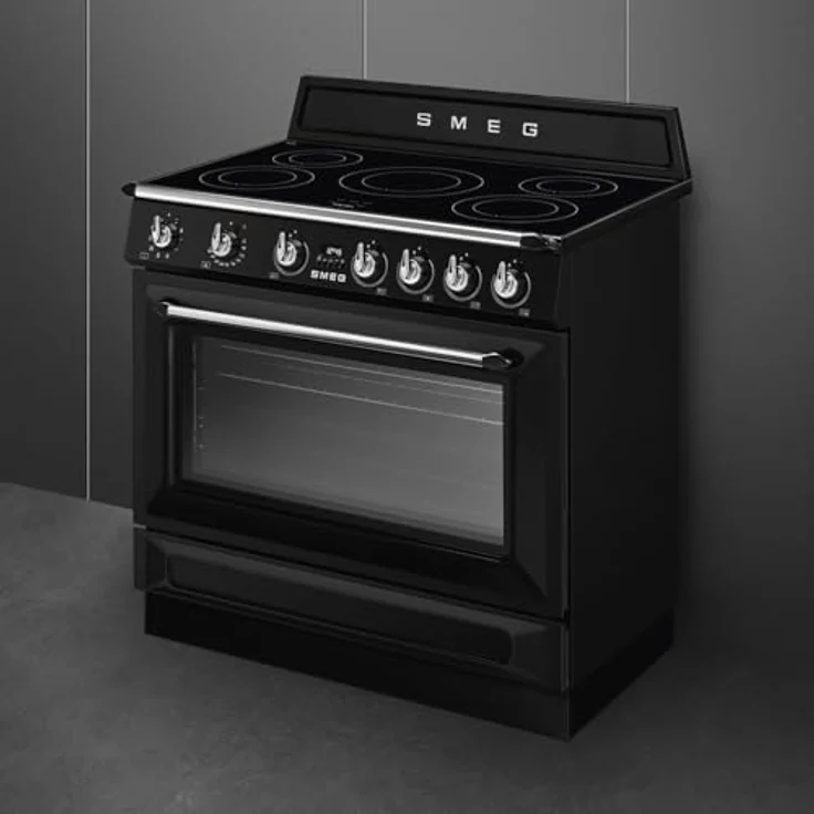 SMEG Vicoria TR90IMBL Multifunktionskochfeld, 90 x 60 cm, Induktionsherd mit True-Convection und Vapor Clean, Schwarz – Bild 2