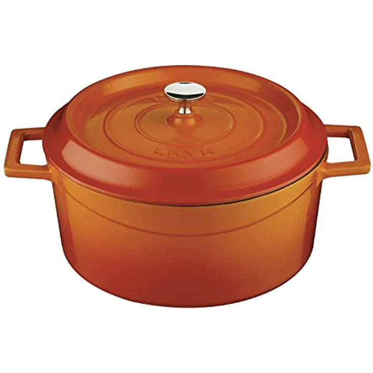CASSEROLE ROND 240 MM 4.50 LTR LVYTC24K2O ORANGE/BLACK <LAVA>