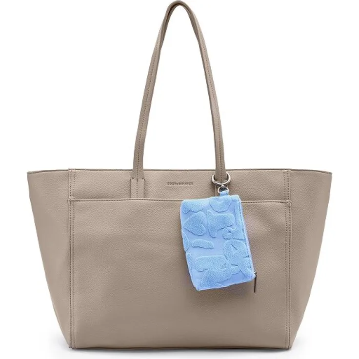 FredsBruder Color Kiss Shopper Tasche, 45 cm, 100% Leder, grau