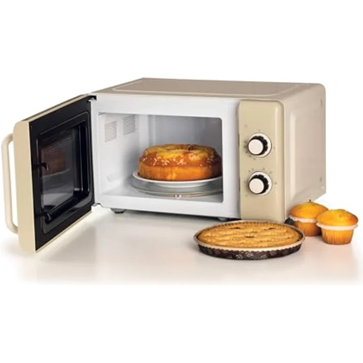 Ariete Mikrowelle Vintage 20 Liter, 3-in-1 mit 800 Watt, Pastellfarbe, 30-Minuten-Timer – Bild 3