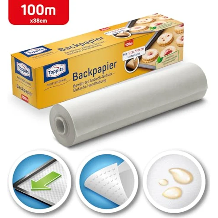 Toppits 6682538 Backpapier 100 m, Papier – Bild 4