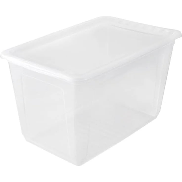 keeeper bea 3x Aufbewahrungsbox mit Air Control System, 59 x 39 x 35 cm, 52 l, transparent, stapelbar und belüftet – Bild 4