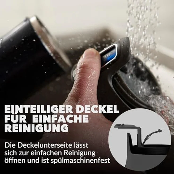 Contigo Thermobecher West Loop Autoseal, Edelstahl Isolierbecher, Kaffebecher to go, auslaufsicher, spülmaschinenfester Deckel BPA-frei, 470 ml , Monaco , 470 ml – Bild 6