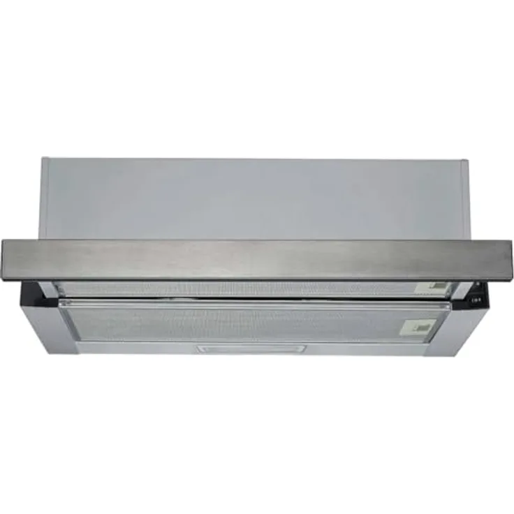 PKM UBH6002-AH, Einbau-Dunstabzugshaube ausziehbar mit 60 cm Breite, 2 Leistungsstufen, silber
