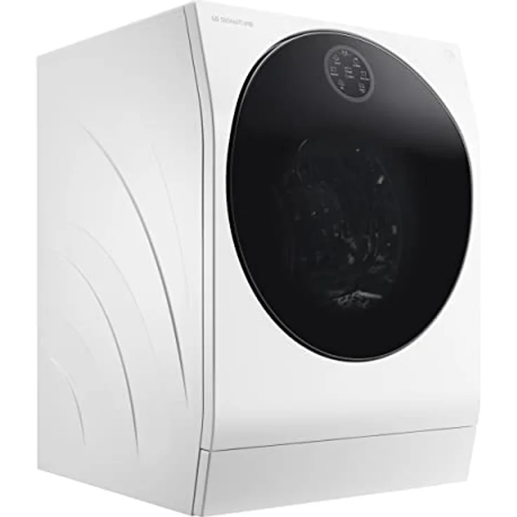 LG SIGNATURE LSWD100X, Klasse A, Waschtrockner 12 - 7 kg, 1550 U/min, 4-fach Klasse A, AI Direct Drive, Wärmepumpen Waschtrockner, Automatisches Dosiersystem, Steam-Funktion, 60 x 67.5 x 85 cm ꟷ Weiß – Bild 5