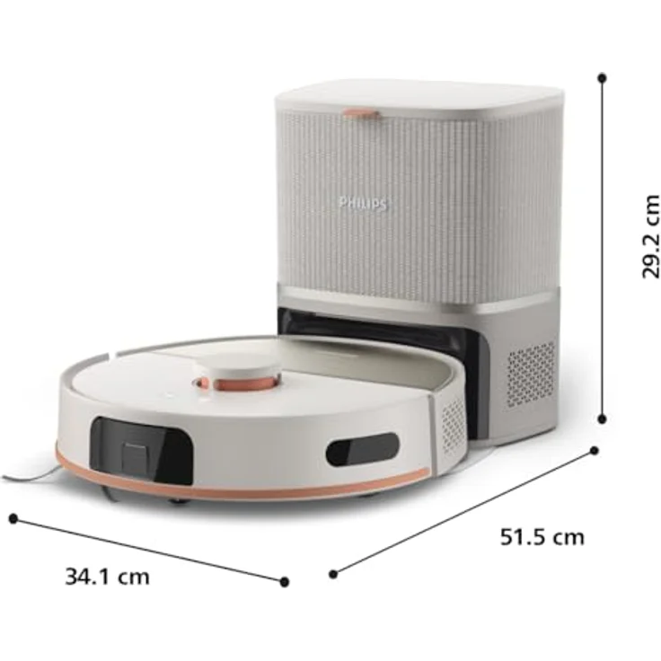 Philips HomeRun 5000 Series, Saug- & Wischroboter mit 10.000 Pa Saugleistung, beige – Bild 9