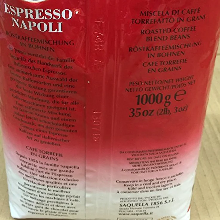 SAQUELLA Espresso Napoli 1kg, Kaffeebohnen – Bild 2
