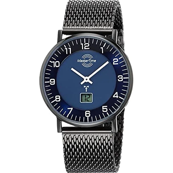 Master Time Funk Quarz Herren Uhr Analog-Digital mit Edelstahl Armband MTGS-10559-32M
