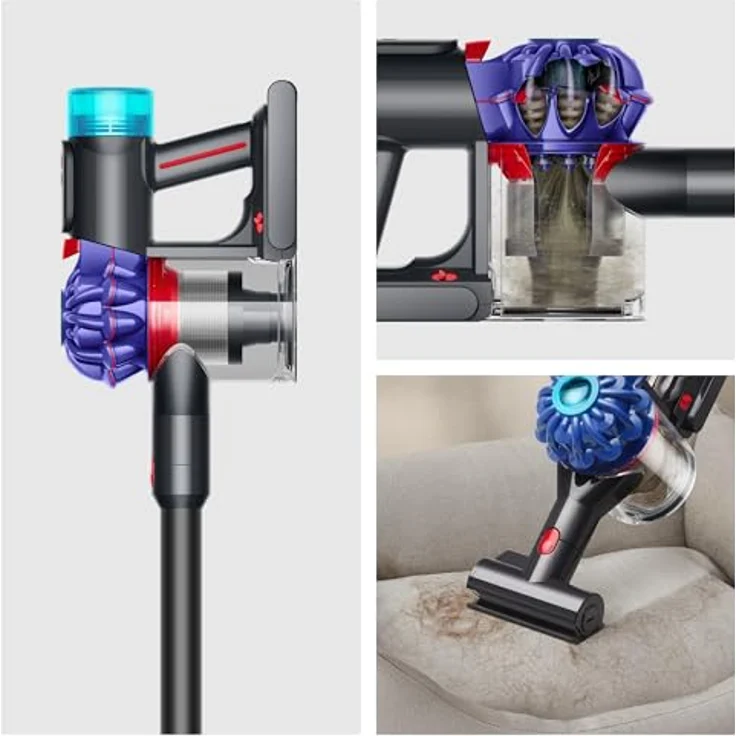 Dyson V10 Konical™, Akku-Hand-und Stielstaubsauger mit Auto-empty Dok™, Schwarz/Blau, 60 Minuten Laufzeit, HEPA-Filter – Bild 3