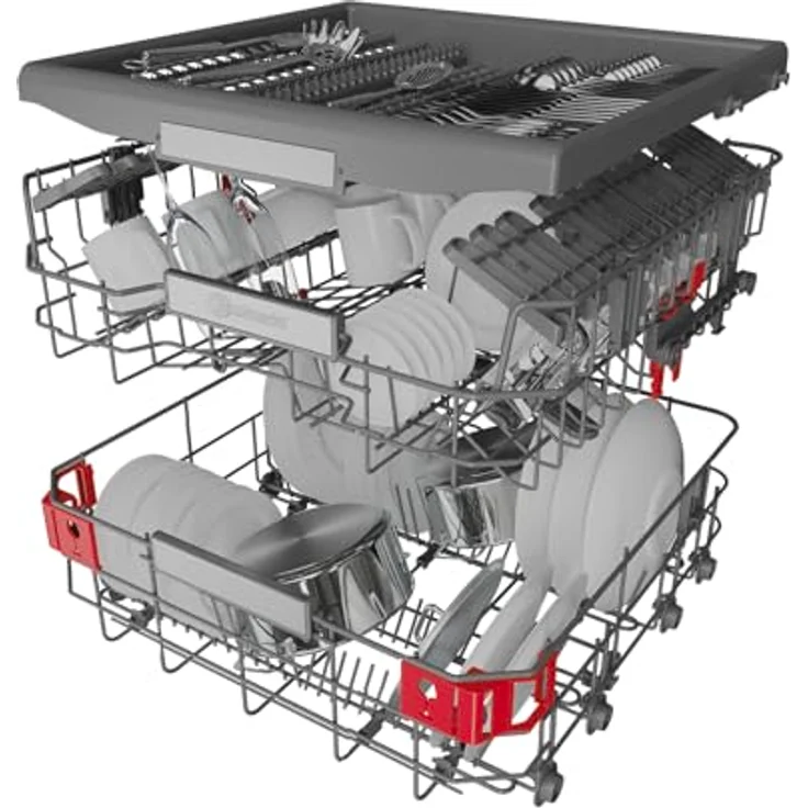 Bauknecht BKSV2 IAN, Vollintegrierbarer Geschirrspüler 60cm, 14 Maßgedecke, Silber, Energieeffizienzklasse A, leise mit 41 dB, ActiveDry und Hygiene-Programm – Bild 4