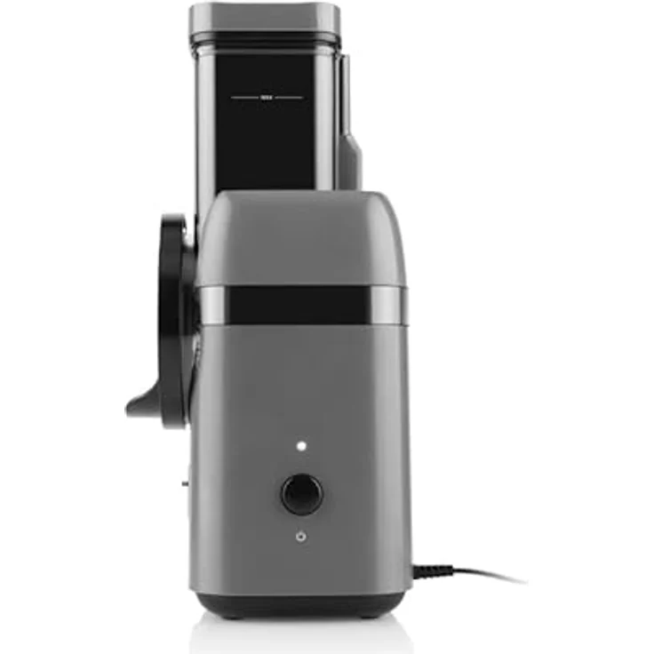 ETA Gemüseschneider Elektrisch Gratta I 70 W DC Motor I 5 austauschbare Reibaufsätze I Schwarz/Grau – Bild 4