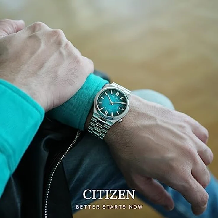 Citizen NJ0151-88X Herren 40mm 5ATM Automatik Armbanduhr, Silber (Analoguhr, 40 mm) – Bild 7