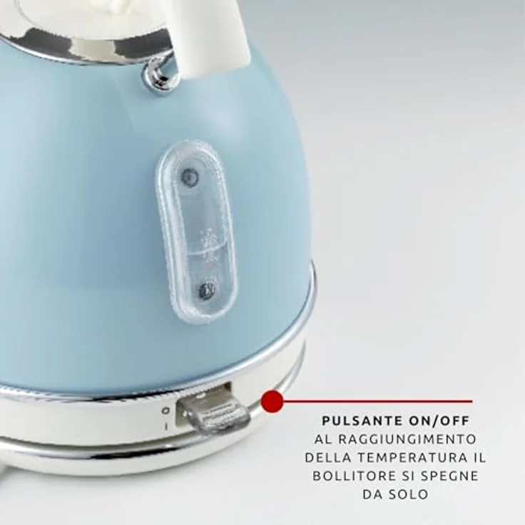 Ariete 2877 Kabelloser Wasserkocher Vintage, 1,7 L, 2200 W, blau, Rostfreier Stahl – Bild 5