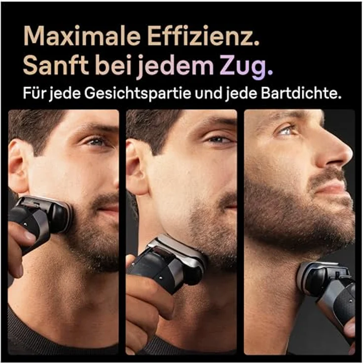 Braun Series 9 PRO+, Elektrorasierer mit fünf Scherelementen, wasserfest, automatischer Spannungsanpassung und schnellem Ladegerät – Bild 3