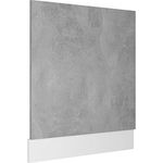 vidaXL Geschirrspülerblende mit Sockelleiste Geschirrspüler Frontblende Geschirrspülerfront Blende Spülmaschine Betongrau 59,5x3x67cm Holzwerkstoff