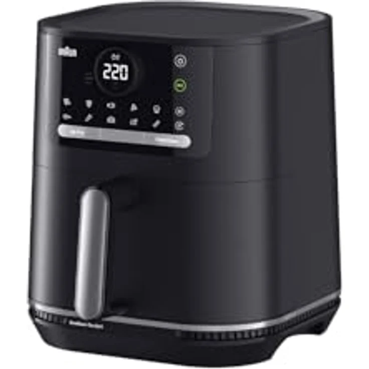 Braun MultiFry 5, 2-in-1 Heißluftfritteuse mit Backfunktion, 15 Kochprogramme, 6 L, PFAS-freie Keramikbeschichtung, Schwarz (HF5054IBK) – Bild 1