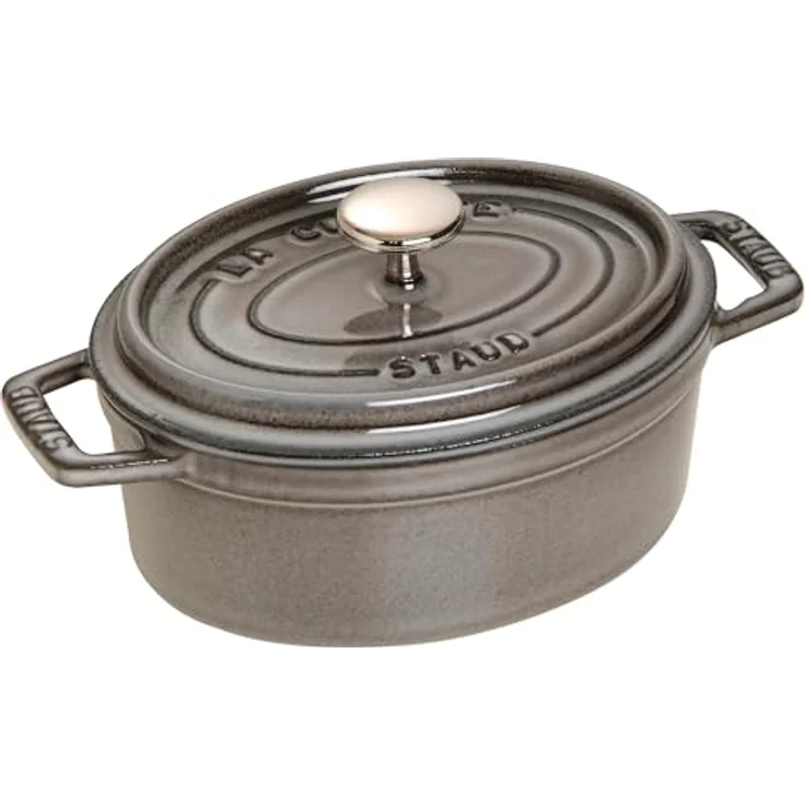 STAUB Cocotte, oval, Induktionsgeeignet, Gusseisen, graphitgrau, 17 cm, 1 Einheiten – Bild 2