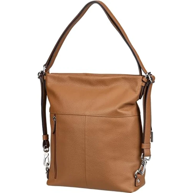 Picard Pure, 2in1 Handtasche und Rucksack aus genarbt Rindleder, Braun – Bild 2