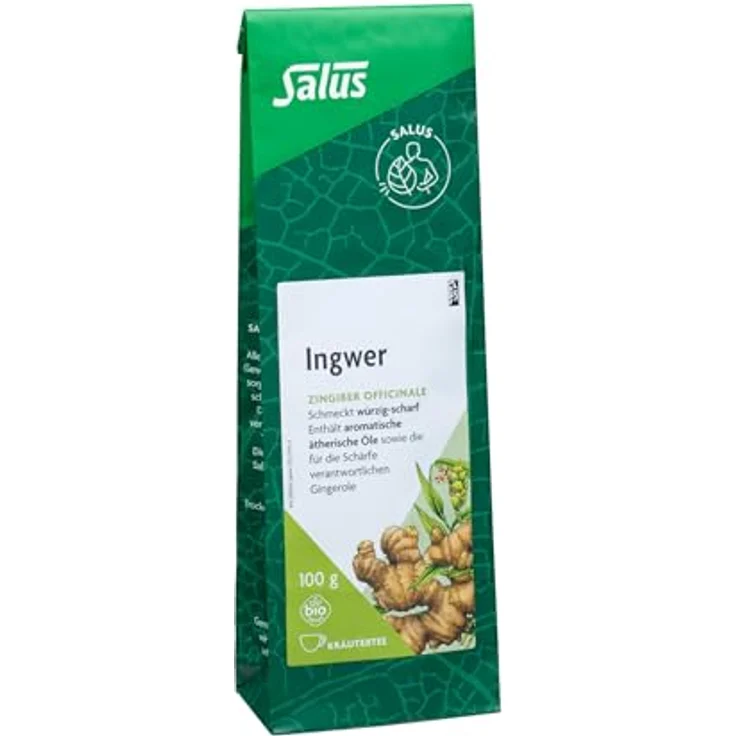 SALUS Bio Ingwer Gewürztee Zingiber officinale, 100 g - aromatisch und belebend – Bild 2