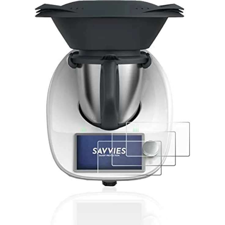 Savvies 6 Stück Schutzfolie für Vorwerk Thermomix TM6 Displayschutz-Folie Ultra-Transparent, Made in Germany – Bild 2