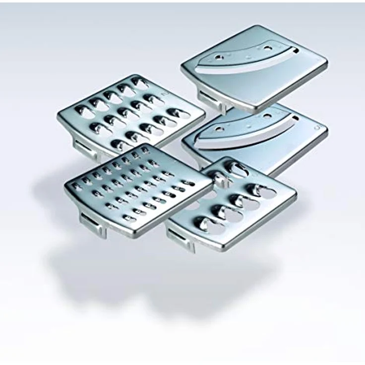bamix Zubehör SliceSy für alle bamix Stabmixer ab 180 Watt, inkl. 5 Scheiben, Küchenmaschine multifunktional zum Schneiden, Mahlen, Hacken, Rot – Bild 3