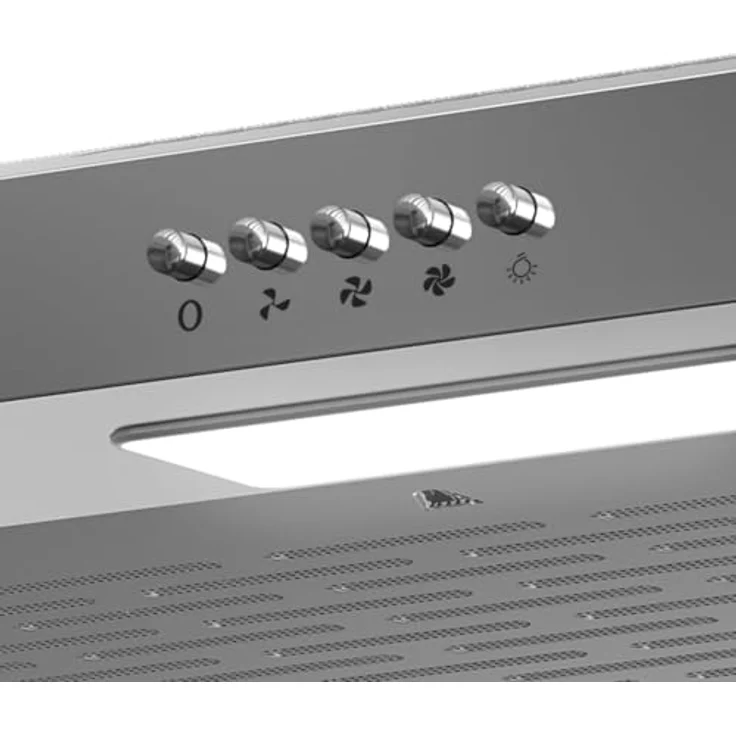 KKT KOLBE Unterbau-Dunstabzugshaube Flachschirmhaube UBH200ED, 60 cm Edelstahl silber, Abluft- und Umluftbetrieb, LED-Beleuchtung, 3 Leistungsstufen – Bild 2