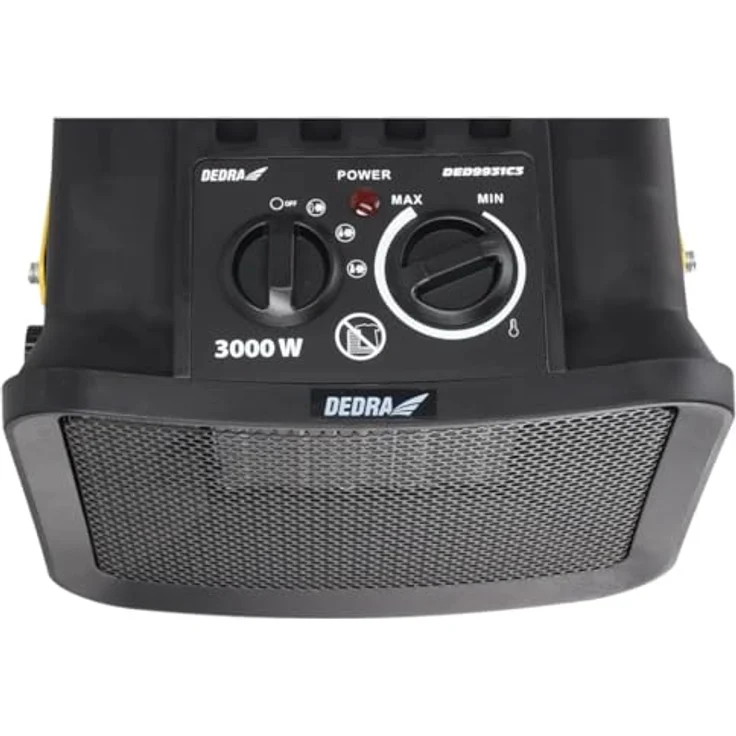 Dedra Elektrische Heizung DED9931C3, Heizlüfter PTC 3.0kW, Schwarz – Bild 6