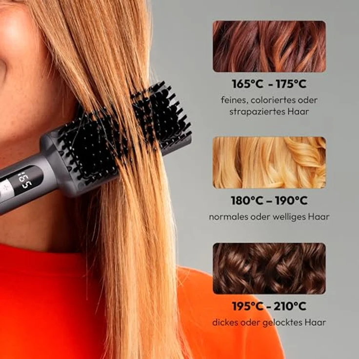 Medion® Glätteisen Haarglättbürste HB1 (MD19859) Keramik-Turmalin, Ionen-Technologie, weiß – Bild 5