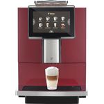 Tchibo Office Kaffeevollautomat, mit Keramikmahlwerk und Milchsystem, Farb-Touchdisplay, Edelstahl Brüher, 1500 Watt, cremige Milchschaumfunktion, 2l Wassertank, 30 Tassen am Tag, Rot