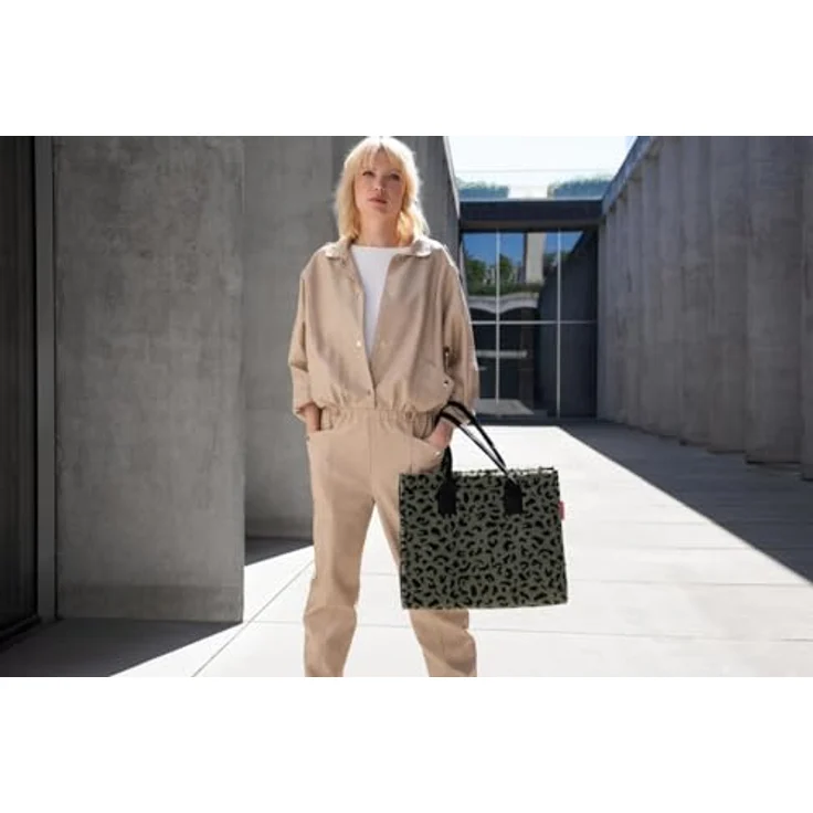 Reisenthel Shopper, Dunkelgrün, Einkaufstasche mit großem Hauptfach, 14 L, 42x35x17 cm – Bild 7