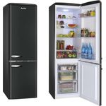 Amica Retro Kühl-Gefrierkombination 244 L EEK C freistehend 55cm breit (Schwarz)