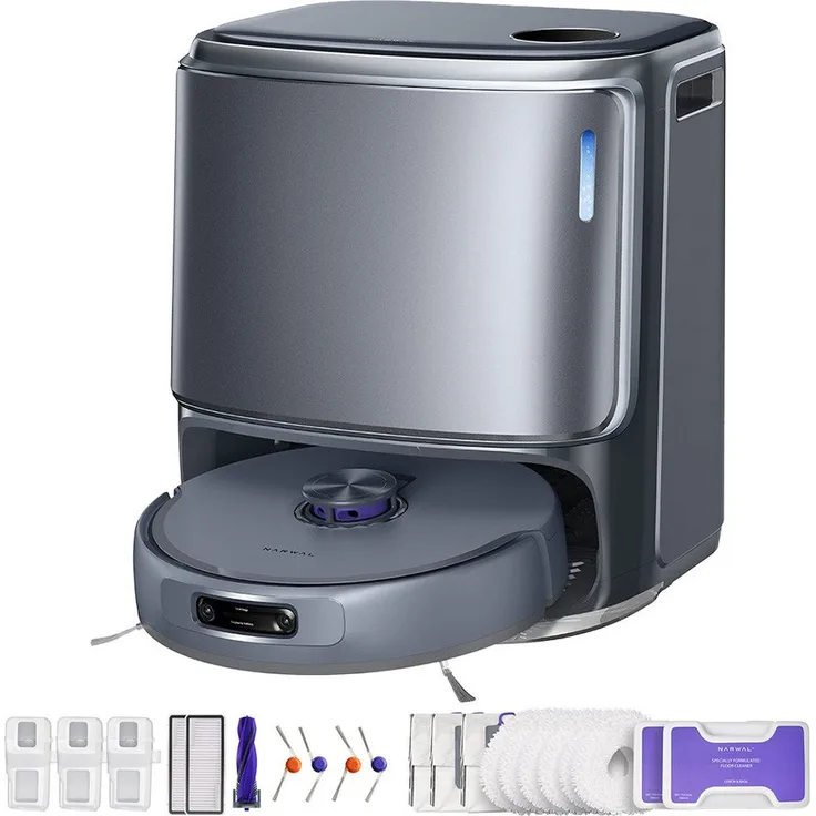 Narwal Freo Z10 Ultra Saugroboter, 18.000Pa Saugkraft, mit Beutel, DirtSense Technologie, verhedderungsfreie Bürste, inkl. Zubehörpaket