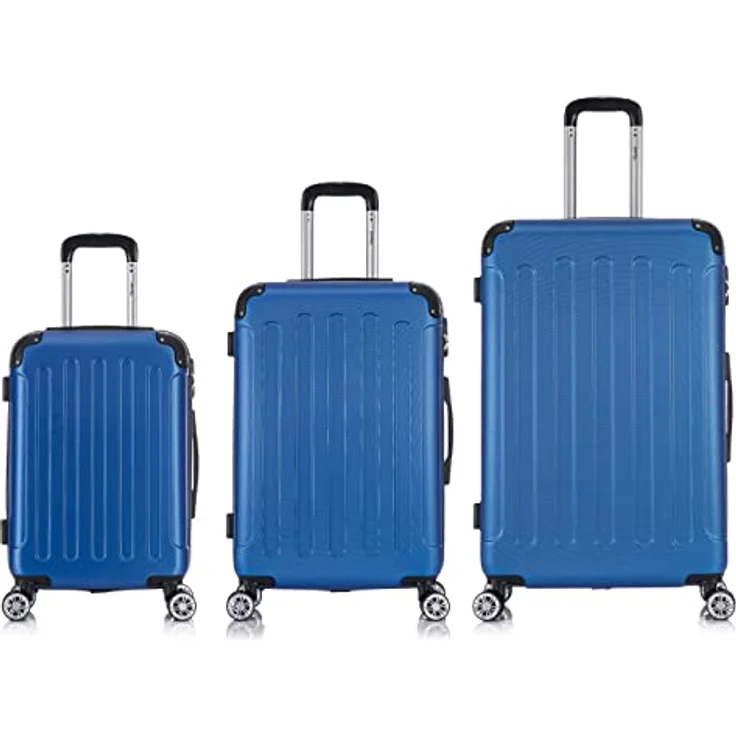 Flexot® F-2045 Koffer, Perl-Blau, Zwillingsrollen, Hartschale, 3tlg. Set – Bild 2