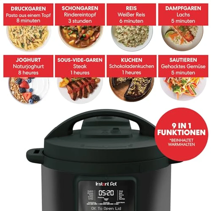Instant Pot Duo Plus Pressure & Slow Cooker w/Whisper Quiet, Multikocher in Blau – Bild 2