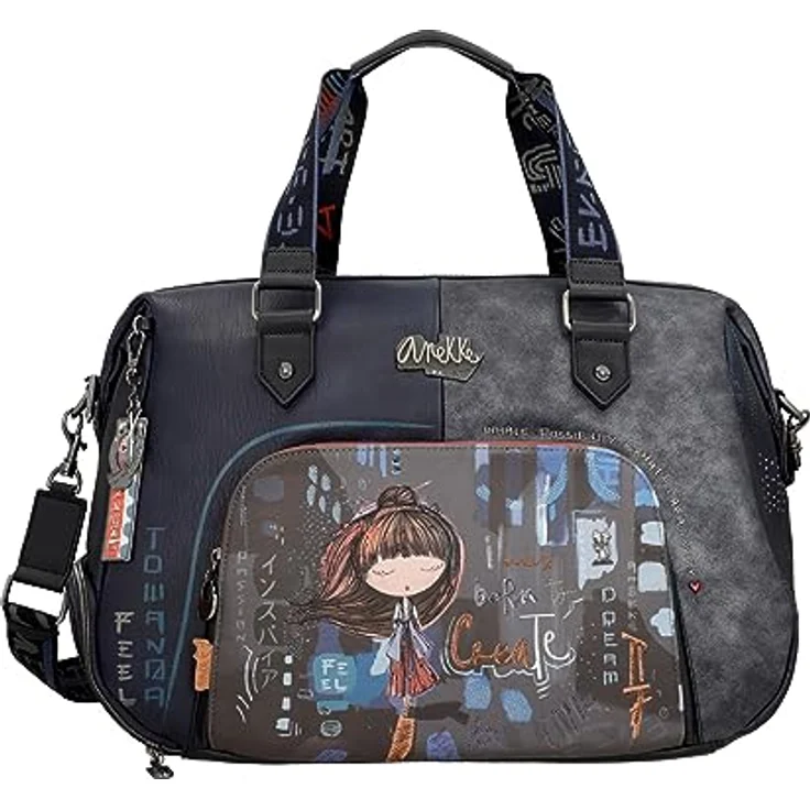 Anekke Contemporary Weekender Reisetasche, 45 cm, blau, 100% Polyurethan, mehrfarbig – Bild 1